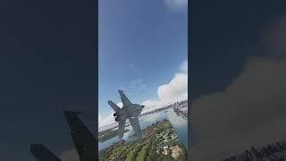 South Beach Miami - Real Fighter Jet Video & Micrsoft Flight Simulation #miami #msfs2020