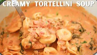 Easy Creamy Tortellini Soup Recipe- Best Sausage and Tortellini Soup!!