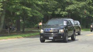 Motorcade of Vice President Harris in Westfield