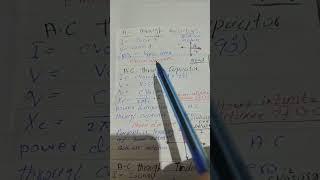 A.C through Resistor,Capacitor  and Inductor #durchemistofficial