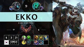 Ekko Support vs Thresh - KR Grandmaster Patch 14.13