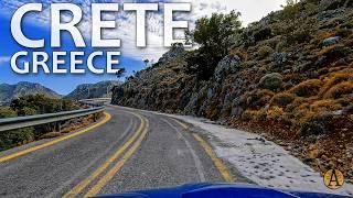 Greece, Crete - Hillside Road from Frangokastello to Kallikratis - Driving Tour with Stunning Views