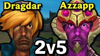 THE BIGGEST WEAK SIDE EVER! 2v5 Bot in Challenger ft. Dragdar