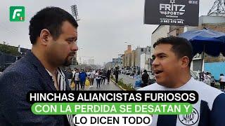 Hinchas Aliancistas furiosos con la perdida se desatan y lo dicen todo