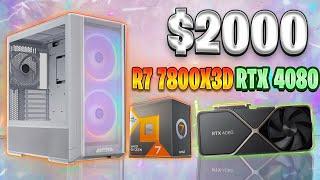 BEST $2000 4K Gaming PC Build 2023  | Ryzen 7800X3D + RTX 4080 (July)