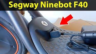 Segway Ninebot KickScooter F40E electric scooter – Charger, battery power, how to charge and replace