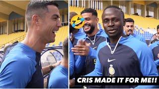 Cristiano Ronaldo Gives a Suprise for Sadio Mané in Al Nassr Training