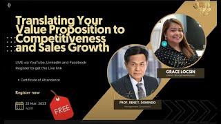 TRANSLATING YOUR VALUE PROPOSITION TO COMPETITIVENESS AND SALES GROWTH
