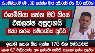 රුමේනියාවේ මගේ Job එක | යන්න ගියේ 180,000 | කම්පැනිය, වැටුප් සුපිරි | Romanian jobs 2024 | Sinhala