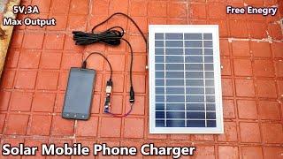 How To Make Solar Powered Mobile Charger | 5v 3A USB Output | Free Energy | POWER GEN