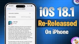 Again iOS 18.1 Update Re-Released for iPhone 15 & 14 | Should You Update? 