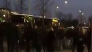 Randale vor Wolfsburg vs. Frankfurt (Polizei vs. Frankfurt-Fans | 1.Liga)