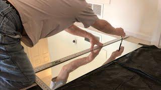 How to Cut a Large Bathroom Mirror @DIY Boomers