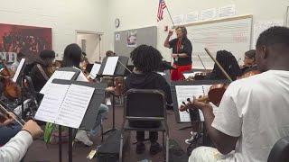 Orchestra students stunned upon seeing 'new' teacher