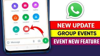 Whatsapp new feature Event create | WhatsApp group events feature || WhatsApp new update