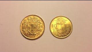 Swiss Cheese... I mean GOLD! Switzerland 10 & 20 Franc Coins