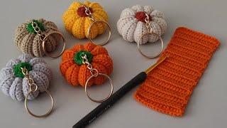 Autumsa BEST Crochet Project for Beginners is a Pumpkin Keychain!  - Crochet Keychain Tutorial