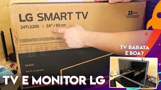 SMART TV E MONITOR LG 24TL520S: TV BARATA 24 POLEGADAS (UNBOXING COMPLETO)