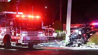 Car crash leaves 2 dead, 4 injured on Long Island