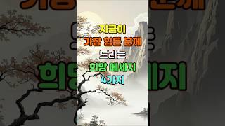 지금이 가장 힘든 분께 드리는 희망 메세지 4가지  #명언 #좋은글 #지혜