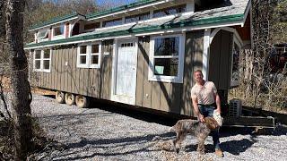 10x34 Birmingham Amish Built Model Home to Lot #8 on our Tiny Home Community Resort ️️️