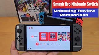 Nintendo Switch  OLED Super Smash Brother Version 2024 Unboxing, Review, & Comparison   HD 1080p