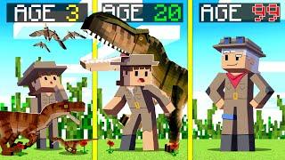 Surviving 99 YEARS In JURASSIC PARK In Minecraft ...