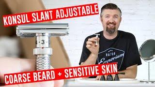 Is the Konsul Slant Adjustable Stainless Steel Razor the BEST Solution to Sensitive Skin?!