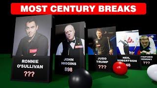 Snooker Players With The Most Century Breaks | Snooker Statistics | 3d ranking