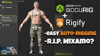 AccuRig: easy auto-rigging (better than Mixamo?)