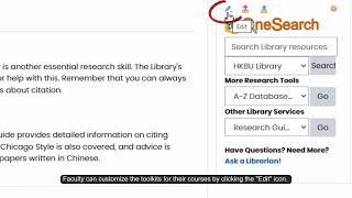 Introducing the Library Toolkit in HKBU Moodle