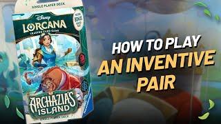 How to Play!  An Inventive Pair Starter Deck Strategy | Disney Lorcana Archazia's Island