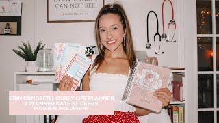 ERIN CONDREN HOURLY LIFE PLANNER 2021-2022 + PLANNER KATE STICKERS | Future Nurse Destiny