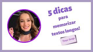 Dicas Para Memorizar Textos