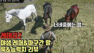 [레데리2] 야생 레어&마구간 말 리뷰 1편 - 룩&능력치 리뷰