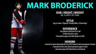 ICE HOCKEY 24: Mark Broderick (AAA Defensive Defenseman)