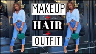 3-in-1 CASUAL BRUNCH GRWM : MAKEUP, HAIR & OUTFIT| IFE AKINGBADE