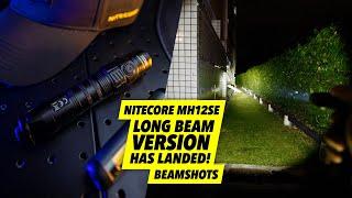 Same size, now +100 meters distance! Nitecore MH12SE beam shots!