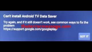 Can't install Android TV Data Server