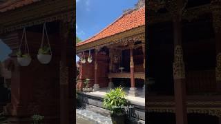 Rumah Adat Bali saka ulu tampak depan jati ukir bata expose