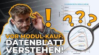 Das MUSST du wissen BEVOR du ein PV-Modul kaufst | Solarmodul Datenblatt lesen