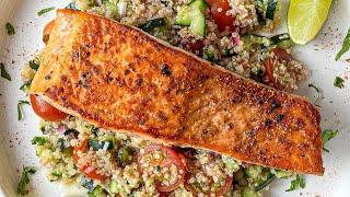 Salmón con ensalada de quinoa