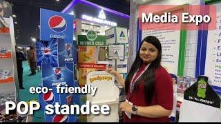 Eco Friendly product display stands in media expo delhi, Bubble Guard POP Standees. Dispensers ,2021