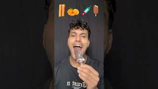 Dhungri,orange,injection,icecream 🩼 #asmr #funny #eatingchallenge #bikueating #mukbang #bikram