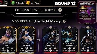 Fatal Edenian Tower Boss Battle 100 & 60,80 Fight + A Diamond Reward MK Mobile 2024