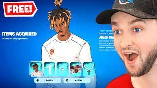 Fortnite's *NEW* FREE Juice WRLD Skin Update! (New MYTHICS)