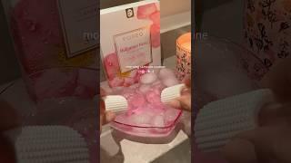 morning skincare routine #aesthetic #asmr #skincare #selfcare #skincareroutine #pink #fyp #shorts