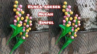 Membuat Bunga Kresek Mudah Dan Simpel || Making Crackle Flowers Is Easy And Simple