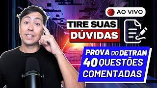 [LIVE 15h] SIMULADO DETRAN 40 QUESTÕES COMENTADAS - Revisão de prova do Detran 2024 [#6]