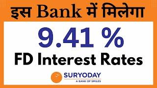 Suryoday Small Finance Bank FD Rates | Latest Bank Fixed Deposits Interest Rates December 2024